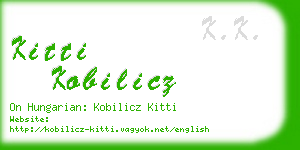 kitti kobilicz business card